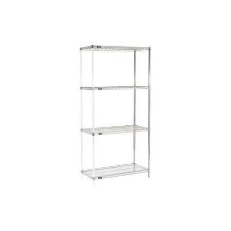 Nexel    Chrome Wire Shelving Add-On Unit - 5 Tier - 42W X 21D X 86H